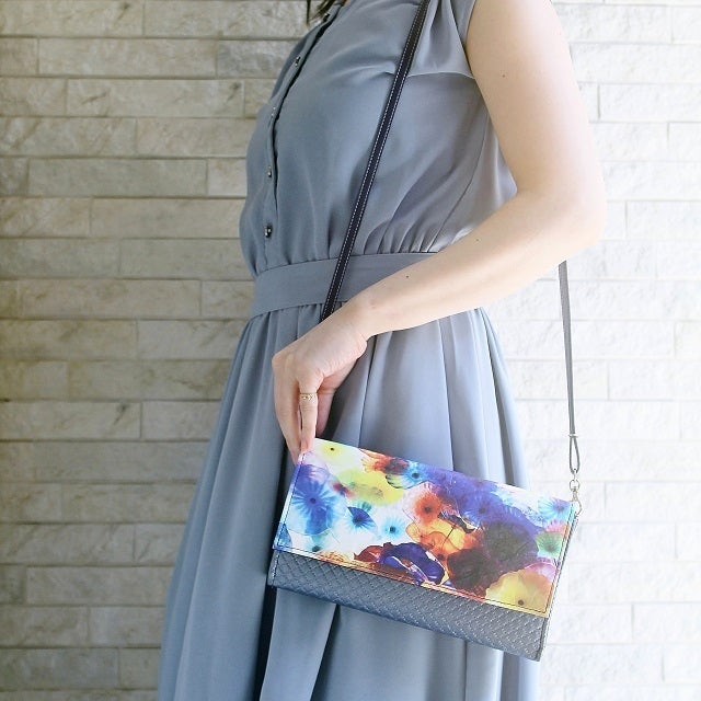 2wayポシェット／ネイビー・花柄 | TRYST -ONLINE SHOP -